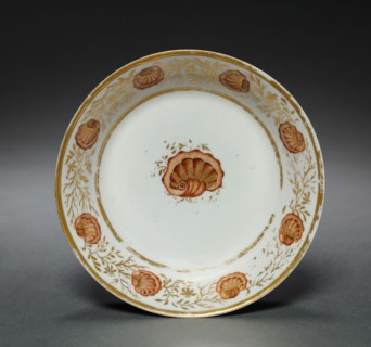 Saucer from Oliver Wolcott, Jr. Tea Service, 1785-1805. Chinese Export porcelain, late 18th-early