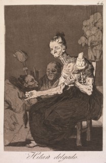 The Caprices: They Spin Finely (Los Caprichos: Hilan Delgado), 1799. Francisco de Goya (Spanish,