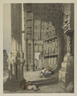 Picturesque Architecture in Paris, Ghent, Antwerp, Rouen, Etc.: South Porch of Chartres Cathedral,
