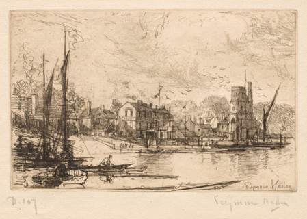 Harry Kelly's, Putney, 1865-1866. Francis Seymour Haden (British, 1818-1910). Etching; sheet: 17.5