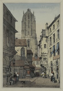 Facisimilies of Sketches made in Flanders and Germany: Dome, Francfort, c. 1833. Samuel Prout