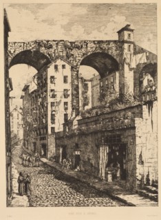 A Street in Genoa (Une rue à Gênes), 1878. Gabrielle-Marie Niel (French, 1840-1894), Printed by E.