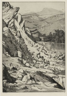 Landslide (Opus IV, 6), 1881. Max Klinger (German, 1857-1920). Etching, aquatint and roulette;