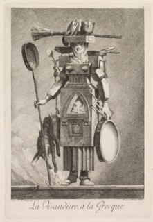 Mascarade à la Grecque: La Vivandière à la Grecque (Plate 2), 1771. Benigno Bossi (Italian,