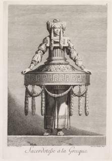 Mascarade à la Grecque: Sacerdotesse à la Grecque (Plate 8), 1771. Benigno Bossi (Italian,