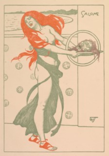 published in Pan II 3: Salomé . Wilhelm Volz (German, 1855-1901), Original lithographie Pan II 3.