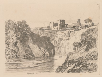 Liber Studiorum: Plate 27, Kilgarren Castle, N. Wales, 1838. John Sell Cotman (British, 1782-1842).