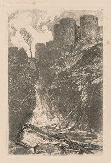 Liber Studiorum: Plate 29, Harlech Castle, N. Wales, 1838. John Sell Cotman (British, 1782-1842).