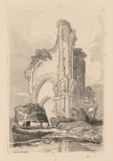 Liber Studiorum: Plate 35, Wenlock Priory, Salop, 1838. John Sell Cotman (British, 1782-1842).