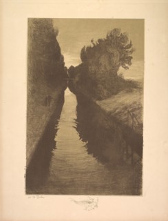 Suite de Paysages: Landscape, Plate 1, Remarque, A Fish, 1892-1893. Charles Marie Dulac (French,