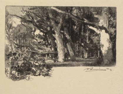 Fontainebleau Forest: Noon under the Trees (La Forêt de Fontainebleau: Midi sous bois), 1890.