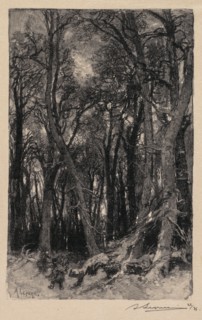 Fontainebleau Forest: Bas-Bréau (La Forêt de Fontainebleau: Le Bas-Bréau), 1890. Auguste Louis