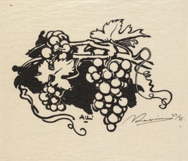 Fontainebleau Forest: Tailpiece, Grapes (La Forêt de Fontainebleau: Cul-de-lampe), 1890. Auguste