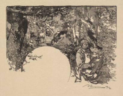 Fontainebleau Forest: The Painters (La Forêt de Fontainebleau: Les Peintres), 1890. Auguste Louis