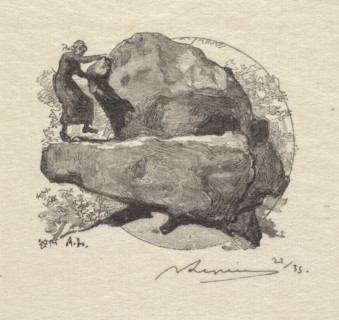 Fontainebleau Forest: The Trembling Rock (La Forêt de Fontainebleau: La roche qui tremble), 1890.