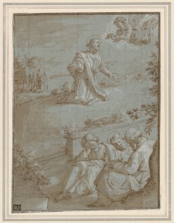 The Agony in the Garden , c. 1591. Santi di Tito (Italian, 1536-1602). Pen and brown ink, brown