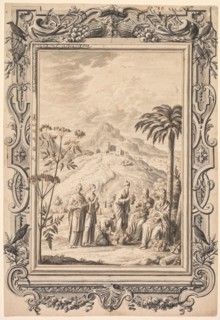 Illustration and Border Design for Kupfer-Bibel (Copper Bible) , c. 1730. Johan Melchior Füssli