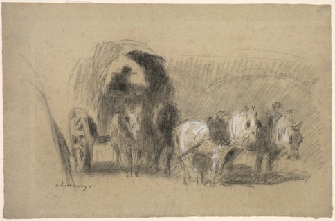 Un Chariot de farinier (A Miller's Carriage), c. 1895. Albert Charles Lebourg (French, 1849-1928).
