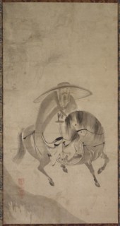 Su Dongpo Riding a Donkey, late 16th to early 17th century. Reietsu (Japanese, active late 16th to