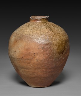 Storage Jar (Tsubo), 15th century. Japan, Muromachi period (1392-1573). Stoneware with natural ash