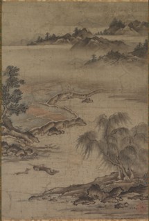 Farming and Herding Buffalo in Summer, mid- to late 1500s. Kano Joshin (Hideyori) (Japanese, active