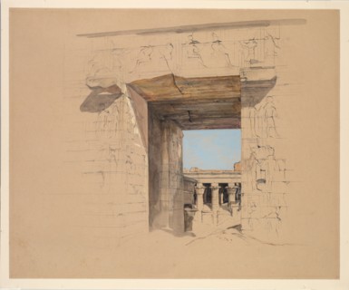 The Temple of Edfu: The Door of the Pylon, 1850. John Frederick Lewis (British, 1805-1876).