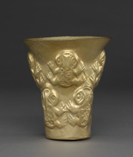 Beaker with Frogs, 900-1100. Central Andes (Peru), Lambayeque (Sicán) people, 10th century-12th