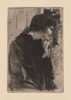 Sadness, 1887. Albert Besnard (French, 1849-1934). Etching; platemark: 14.8 x 19.8 cm (5 13/16 x 7