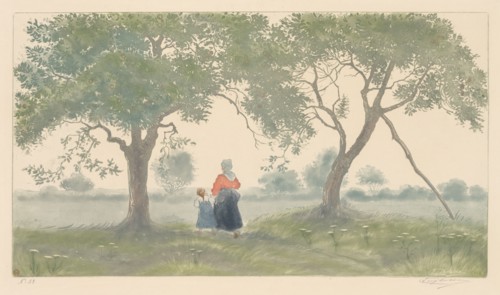 Les Pommiers, 1902. Eugène Delâtre (French, 1864-1938). Color aquatint