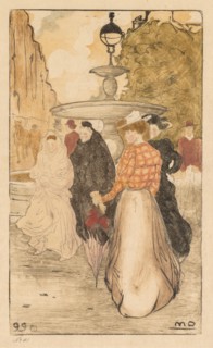 Place Saint Georges, 1899. Maurice Delcourt (French, 1877-1917). Color woodcut and soft-ground