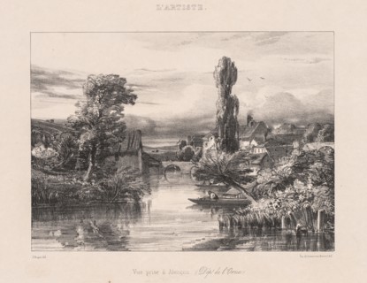 View taken at Alençon (Vue Prise à Alençon), 1839. Jules Dupré (French, 1811-1889). Lithograph