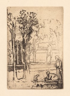 Three-Tree Farm, 1879. Francis Seymour Haden (British, 1818-1910). Etching