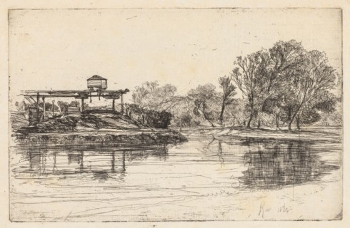 Kew, 1864. Francis Seymour Haden (British, 1818-1910). Etching