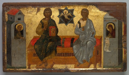 Icon of the New Testament Trinity, c. 1450. Byzantium, Constantinople. Tempera and gold on wood