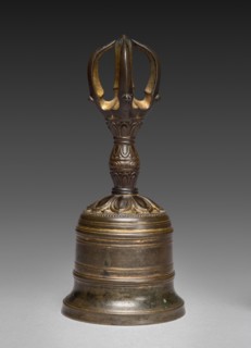 Five-pronged Vajra Bell (Gokorei), c. 1300-1333. Japan, Kamakura period (1185-1333). Gilt bronze;