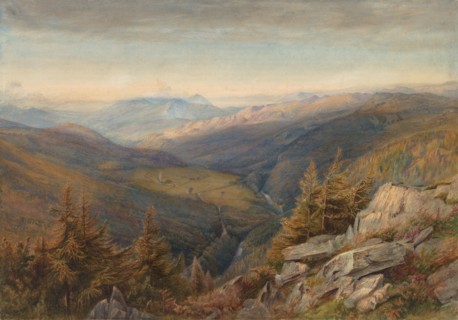 Mountain View, 1862. Robert J. Pattison (American, 1838-1903). Watercolor with graphite and touches