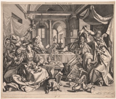 Stultitiam patiuntur opes (Wealth permits Stupidity), or, Allegory of Wealth, Lust, and Stupidity,
