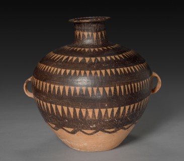 Urn with Triangular Patterns, c. 3300–c. 2000 BC. Northwest China, Neolithic period, Majiayao