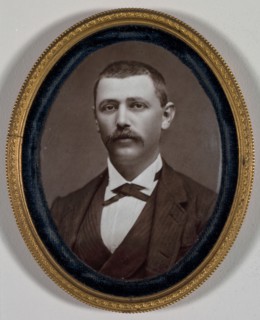 Untitled (Portrait of a Man), 1879. Etienne Carjat (French, 1828-1906). Photograph on enamel in