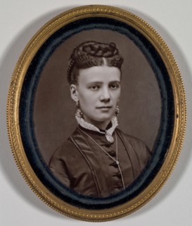 Untitled (Portrait of a Woman), 1879. Etienne Carjat (French, 1828-1906). Photograph on enamel in