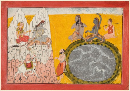 Descent of the Ganges, c. 1700-10. Northern India, Himachal Pradesh, Pahari Kingdom of Chamba.