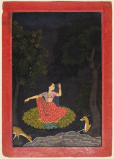 Vasaksajja  Nayika, c. 1750. India, Nurpur. Color on paper; page: 28.6 x 20.3 cm (11 1/4 x 8 in.);