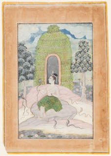 Ascetic Princess with Snakes in a Wilderness: Asavari Ragini, from a Ragamala, c. 1650.