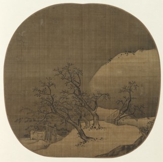 Winter Scene, 960-1279. China, Song dynasty (960-1279). Album leaf, ink on silk; diameter: 24 cm (9