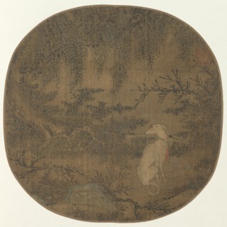 Dog Watching, 960-1279. China, Song dynasty (960-1279). Album leaf, ink and color on silk;