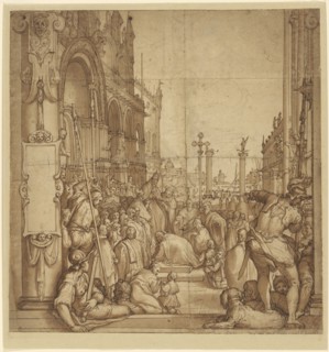 The Submission of the Emperor Frederick Barbarossa to Pope Alexander III; Federico Zuccaro, Italian, about 1541 - 1609