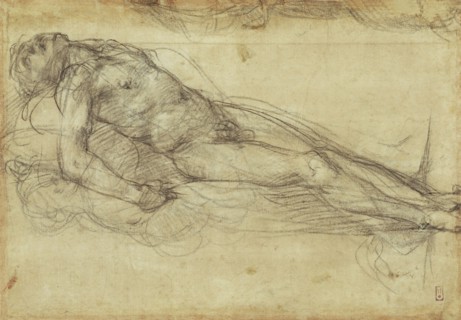 Study of Saint Francis; Pontormo, Jacopo Carucci, Italian, Florentine, 1494 - 1557, about 1517 - 1518; Black chalk recto