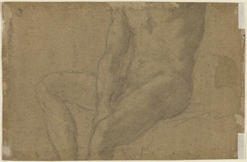 Study of a Seated Man, recto, Study of a Male Nude, verso, Jean-Siméon Chardin, French, 1699 - 1779, France; about 1720