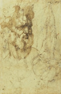 Study of Two Men, recto, Study of the Head of a Bearded Man, verso, Baccio Bandinelli, Italian, 1493 - 1560, Italy