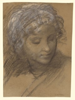 Head of a Female Figure, recto, Female Nude, verso, Giulio Cesare Procaccini, Italian, Bolognese, 1574 - 1625, Italy